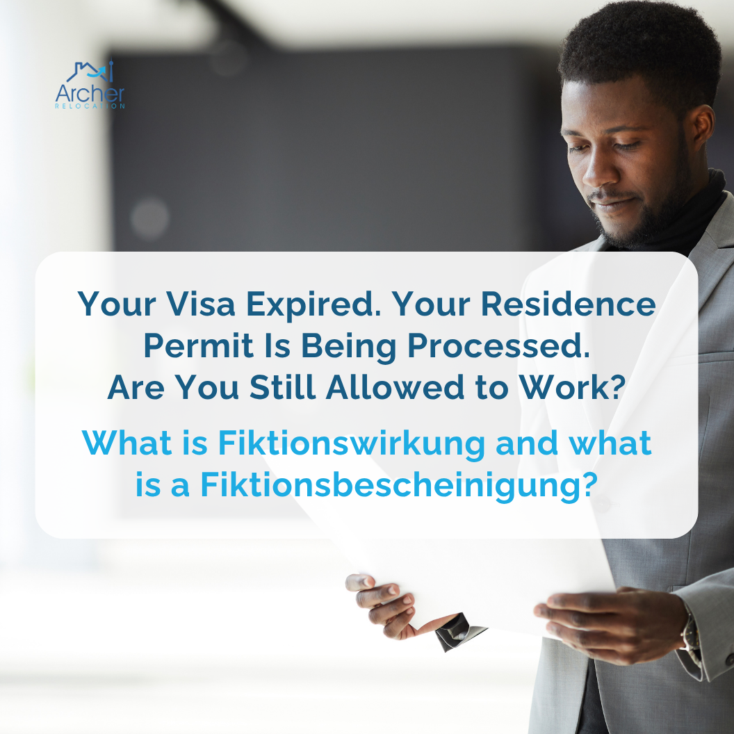 Professional reviewing residence permit documents